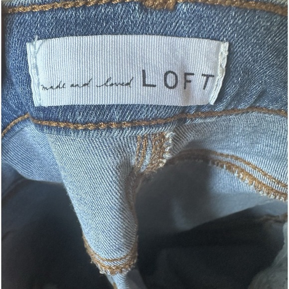 LOFT Women's Skinny Jeans Blue Mid Rise Stretch Denim Size 10 Regular Classic - Picture 5 of 7